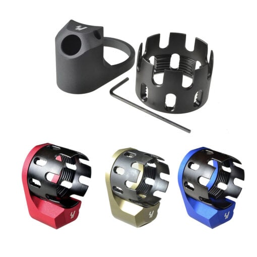 AR-15 Enhanced Castle Nut & Extended QD End Plate - Grey - 