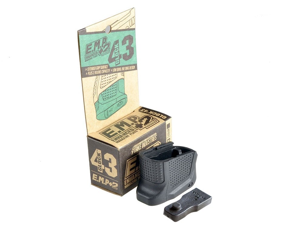 Strike Industries Enhanced Magazine Plate for Glock G43 - Black