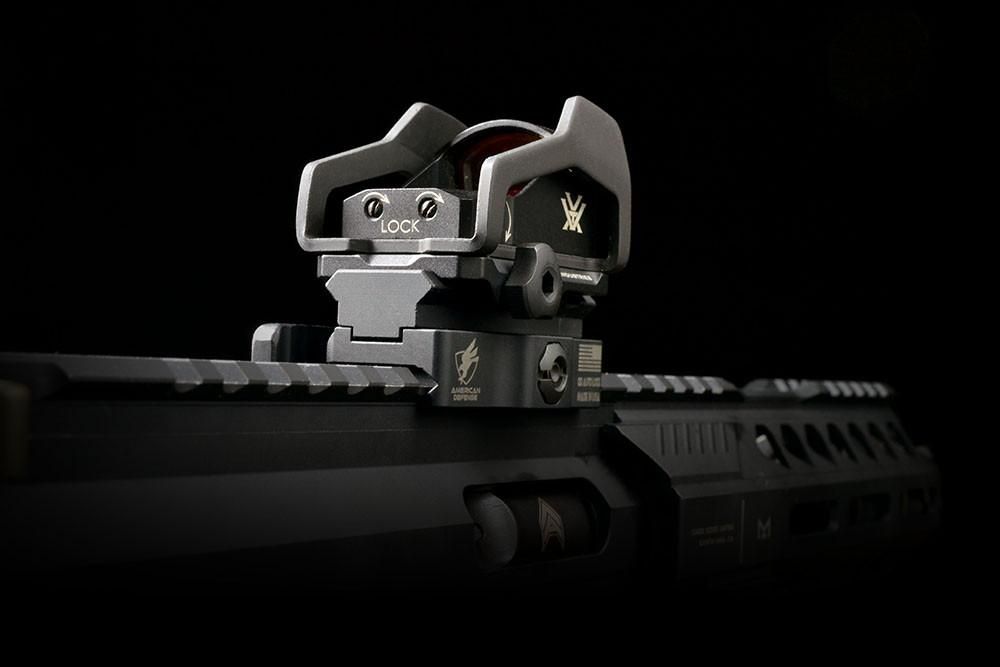 Strike Industries REX Riser Reflex Picatinny Co-Witness Mount – Black Aluminum