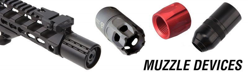 Various type of muzzle brake for futuristic combat system