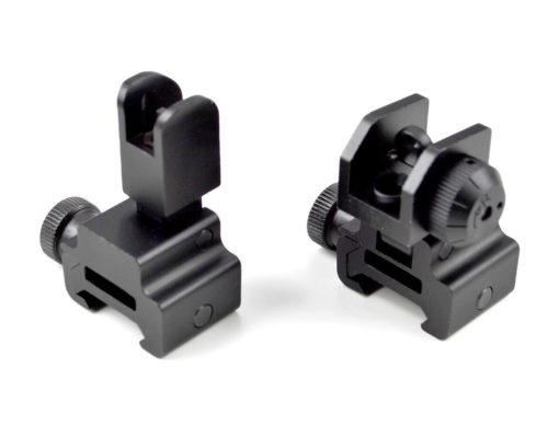 Presma AR-15 Aluminum Flip-Up Sight Set - Low Profile - AR15 Discounts