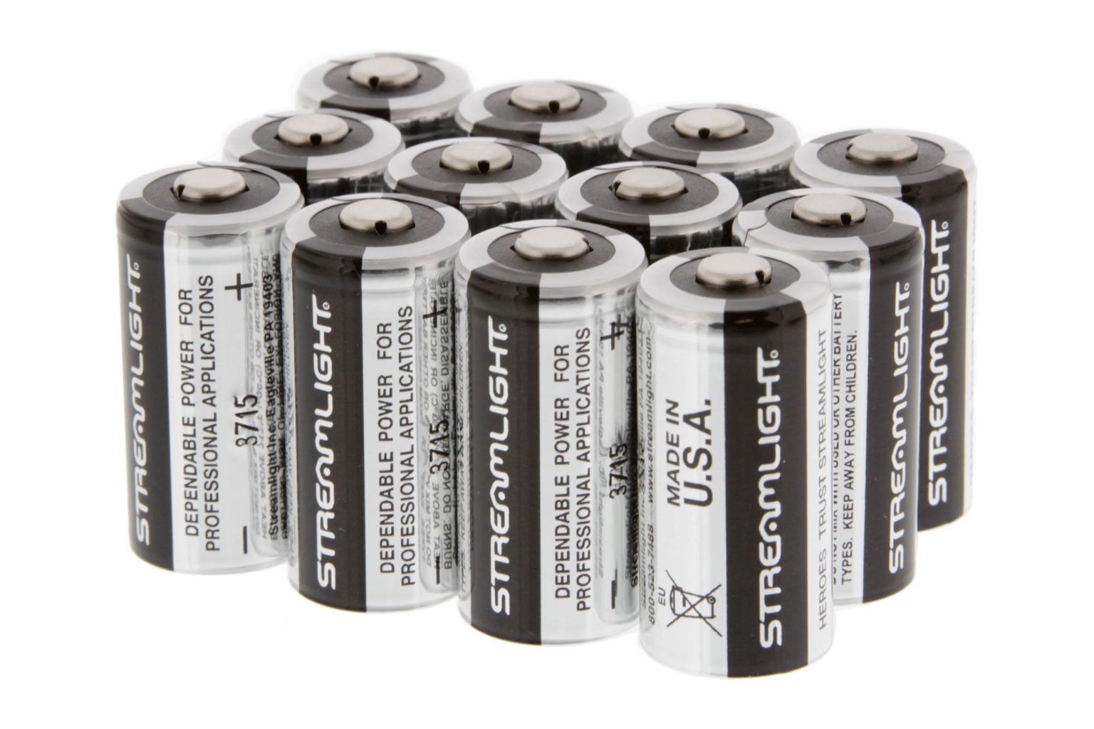 85177 Streamlight CR123A 3V Lithium Batteries 12 Pack AR15Discounts