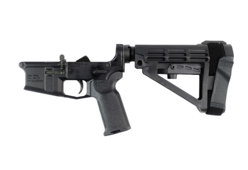 Aero Precision M4E1 Pistol Complete Lower Receiver w/ MOE-K2 Grip & SBA4 Brace - Anodized/Black - AR15 Discounts