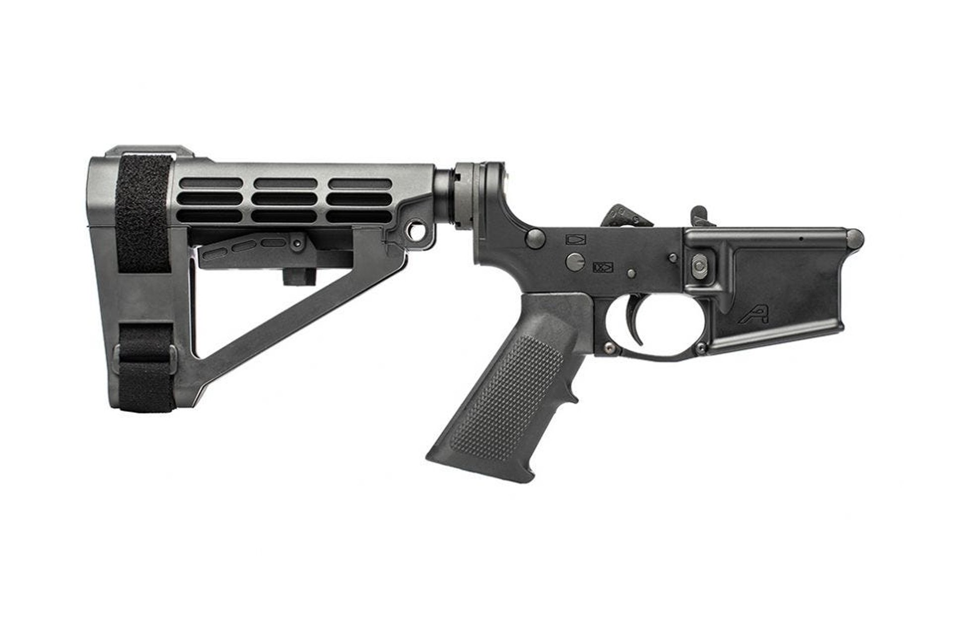 Aero Precision AR-15 Pistol Complete Lower Receiver w/ A2 Grip & SBA4 Brace - Anodized/Black