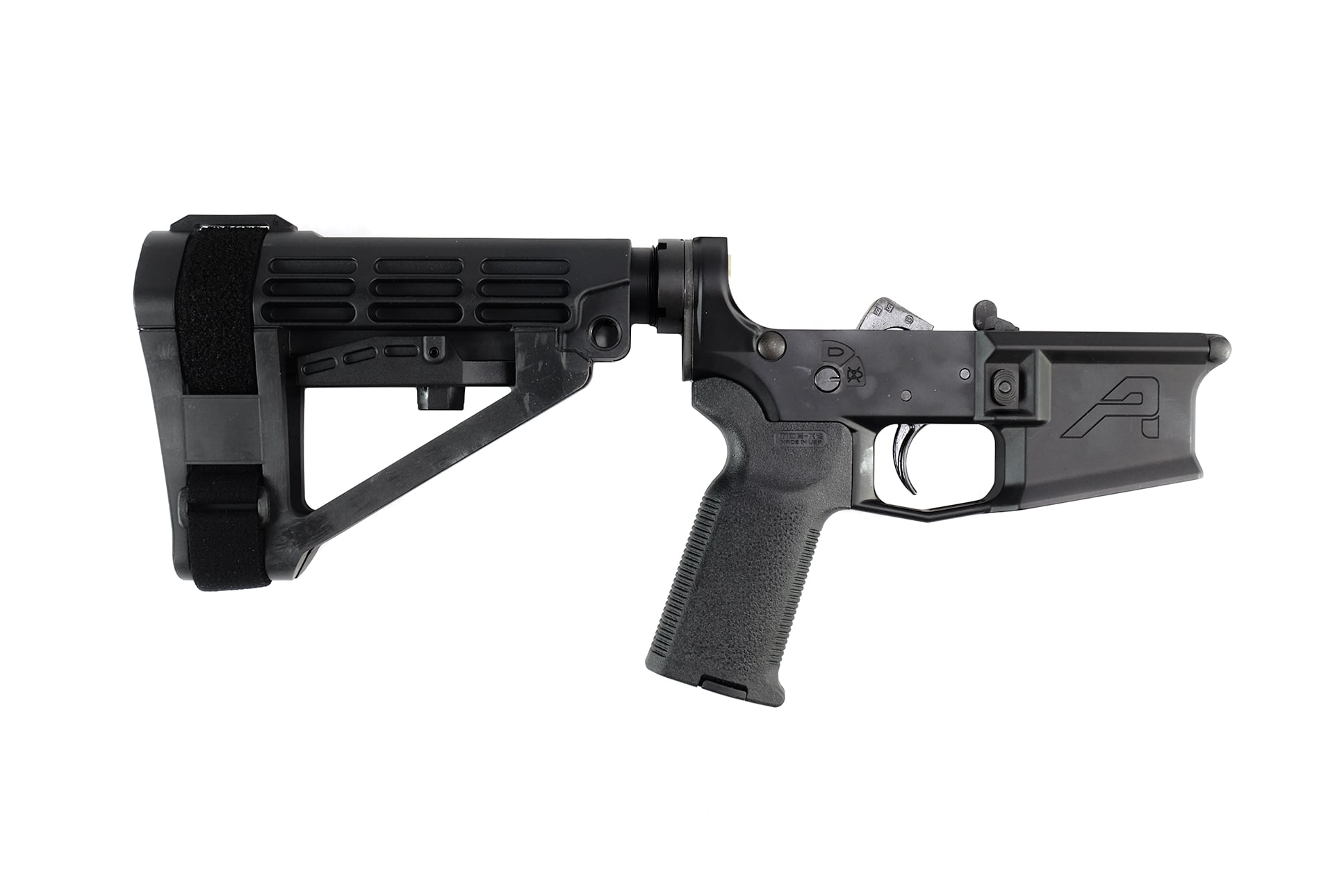 Aero Precision M4E1 Pistol Complete Lower Receiver w/ MOE-K2 Grip &amp; SBA4 Brace - Anodized/Black
