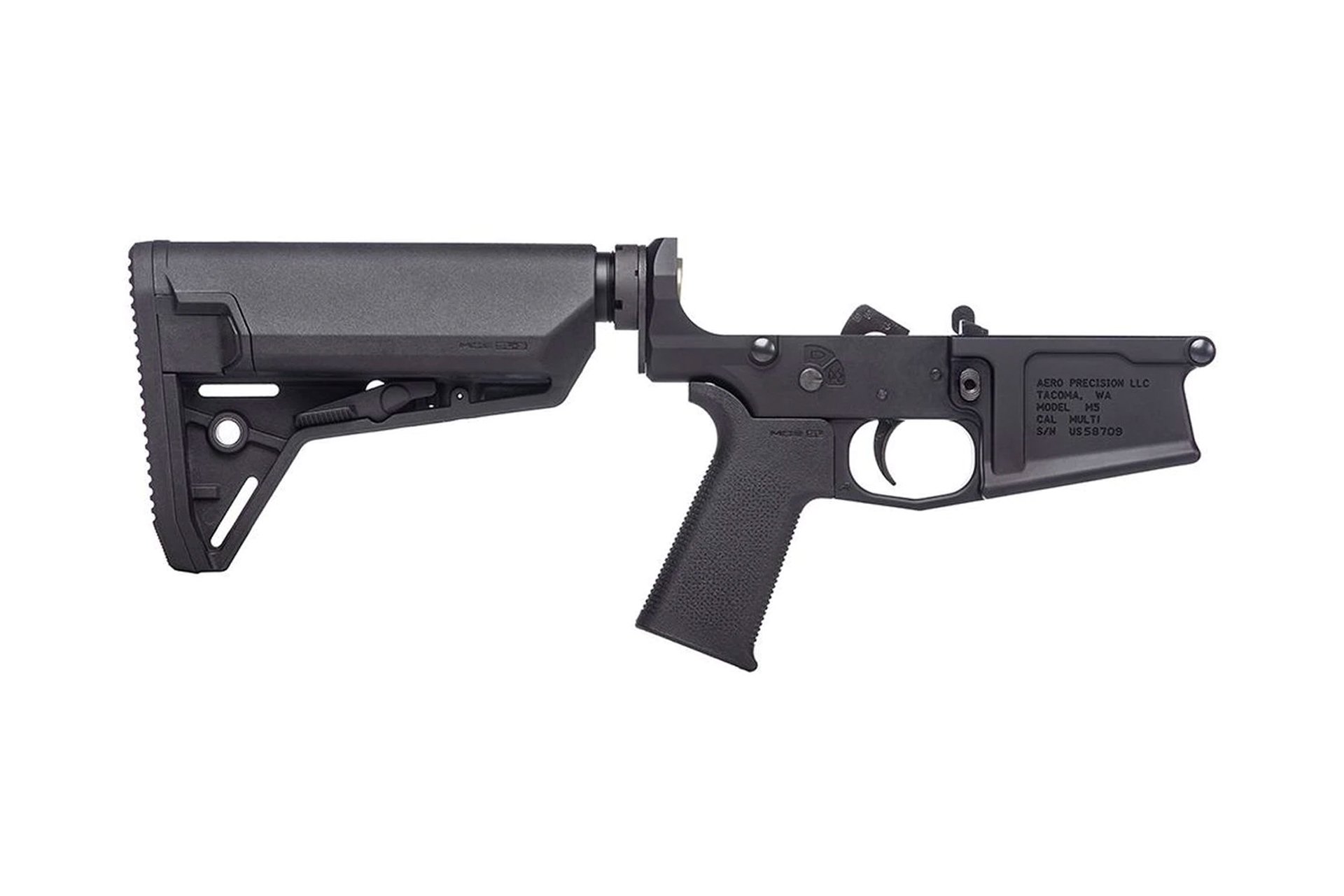 Aero Precision M5 Complete Lower Receiver w/ MOE SL Grip & SL-S Carbine Stock - Anodized