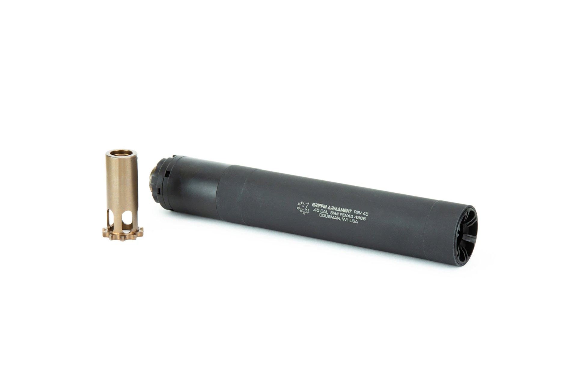 Griffin Armament Revolution 45 .45 Cal QD Suppressor - Black