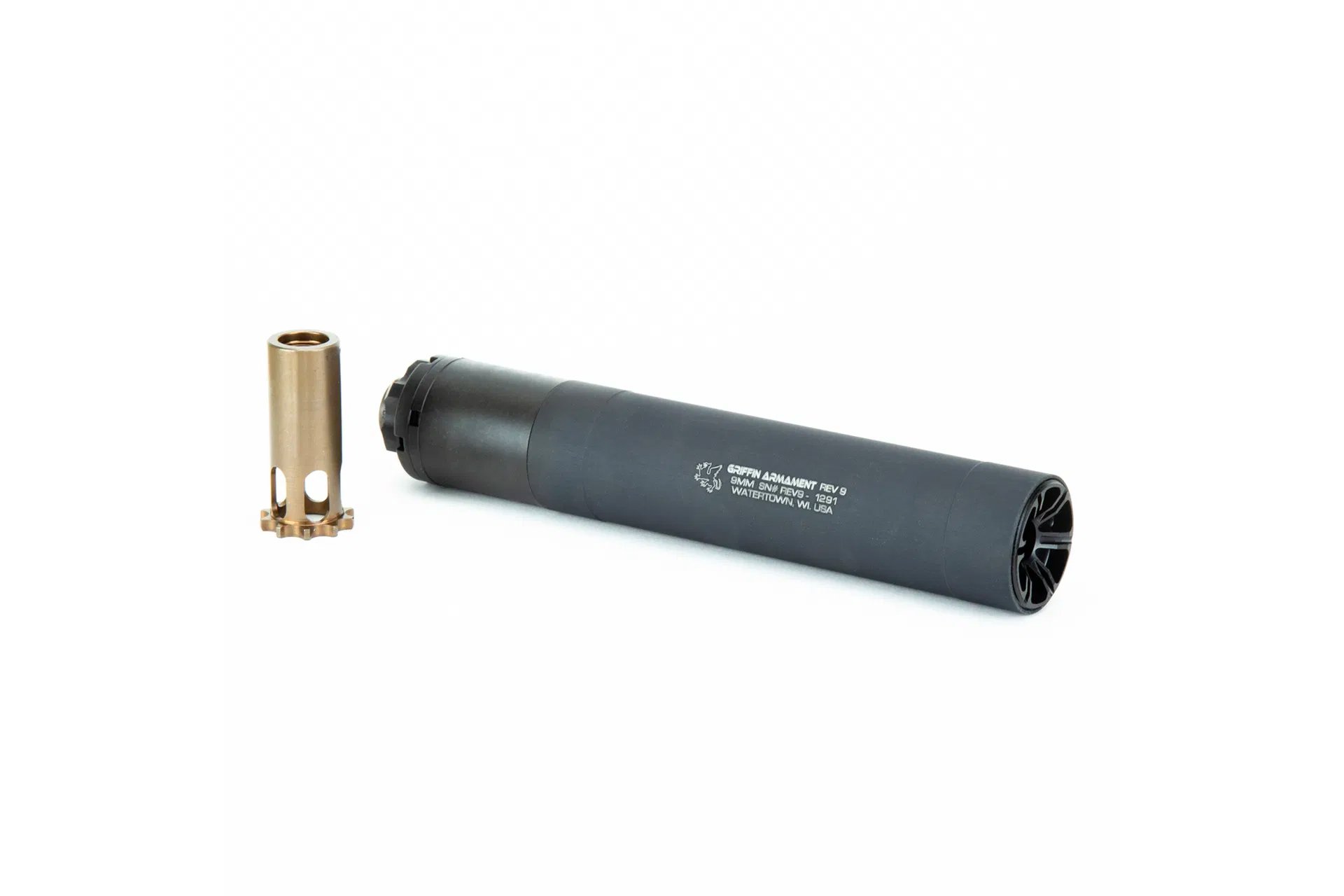 Griffin Armament Revolution 9 9mm QD Suppressor - Black