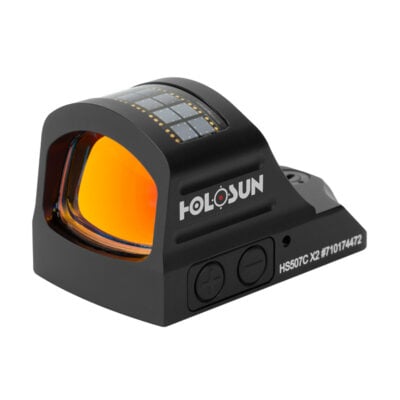 Holosun Technologies 507C-X2 Red Dot 32 MOA Ring & 2 MOA Dot  Side Battery Solar Failsafe - Black