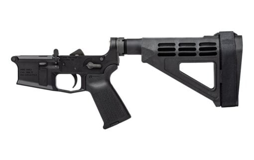 M4E1 Pistol Complete Lower Receiver w/ MOE Grip & SBM4 Brace - Anodized/FDE - 