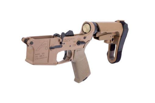 Aero Precision AR-15 Pistol Complete Lower Receiver w/ MOE Grip & SBA3 Brace - FDE/FDE -