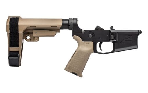 Aero Precision M4E1 Pistol Complete Lower Receiver w/ MOE Grip & SBA3 Brace - Anodized/FDE -