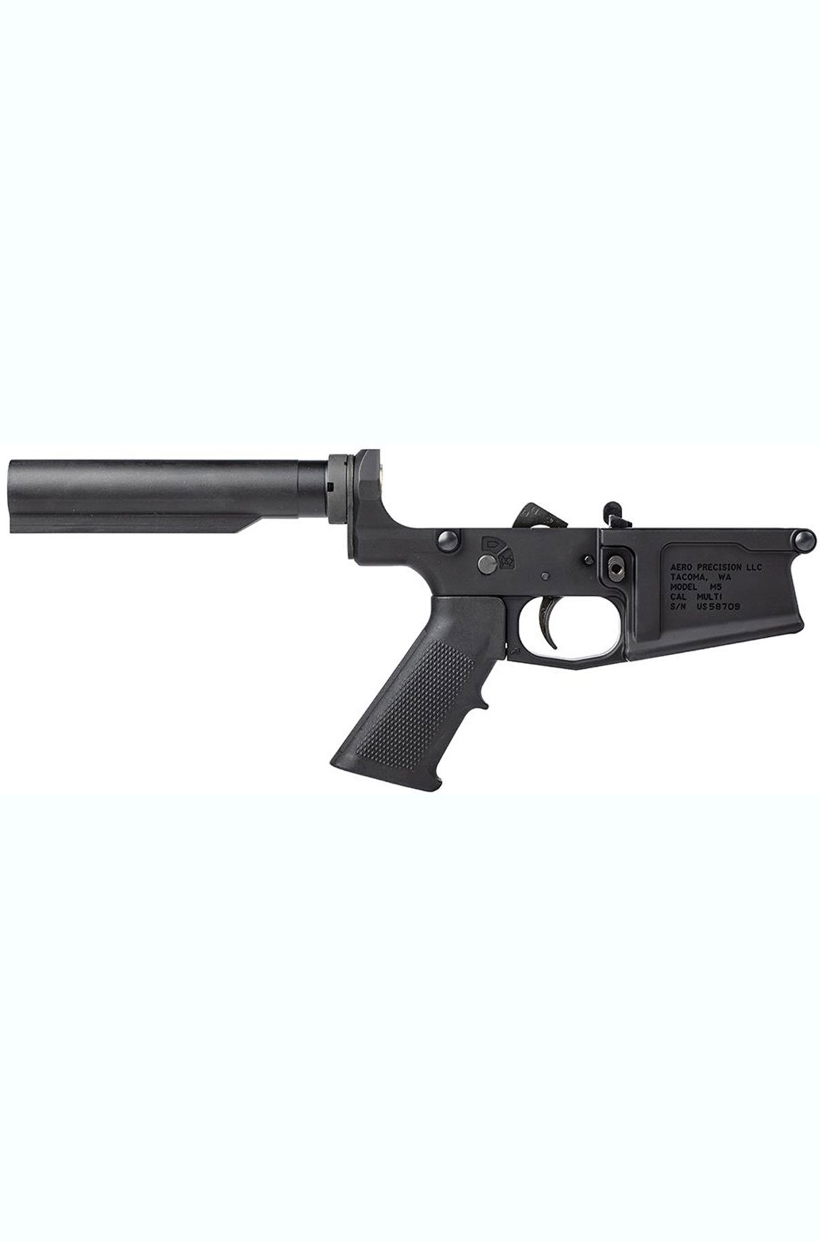 Aero Precision M5 (.308) Carbine Complete Lower Receiver w/ A2 Grip No Stock - Anodized Black