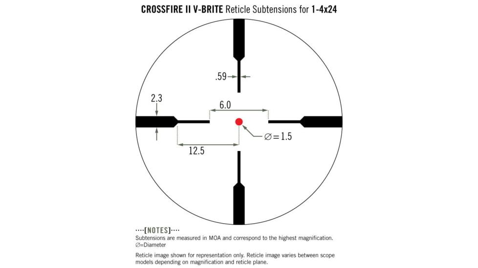 Vortex Crossfire Ii 1 4x24mm 30mm Tube Sfp V Brite Moa Rifle Scope