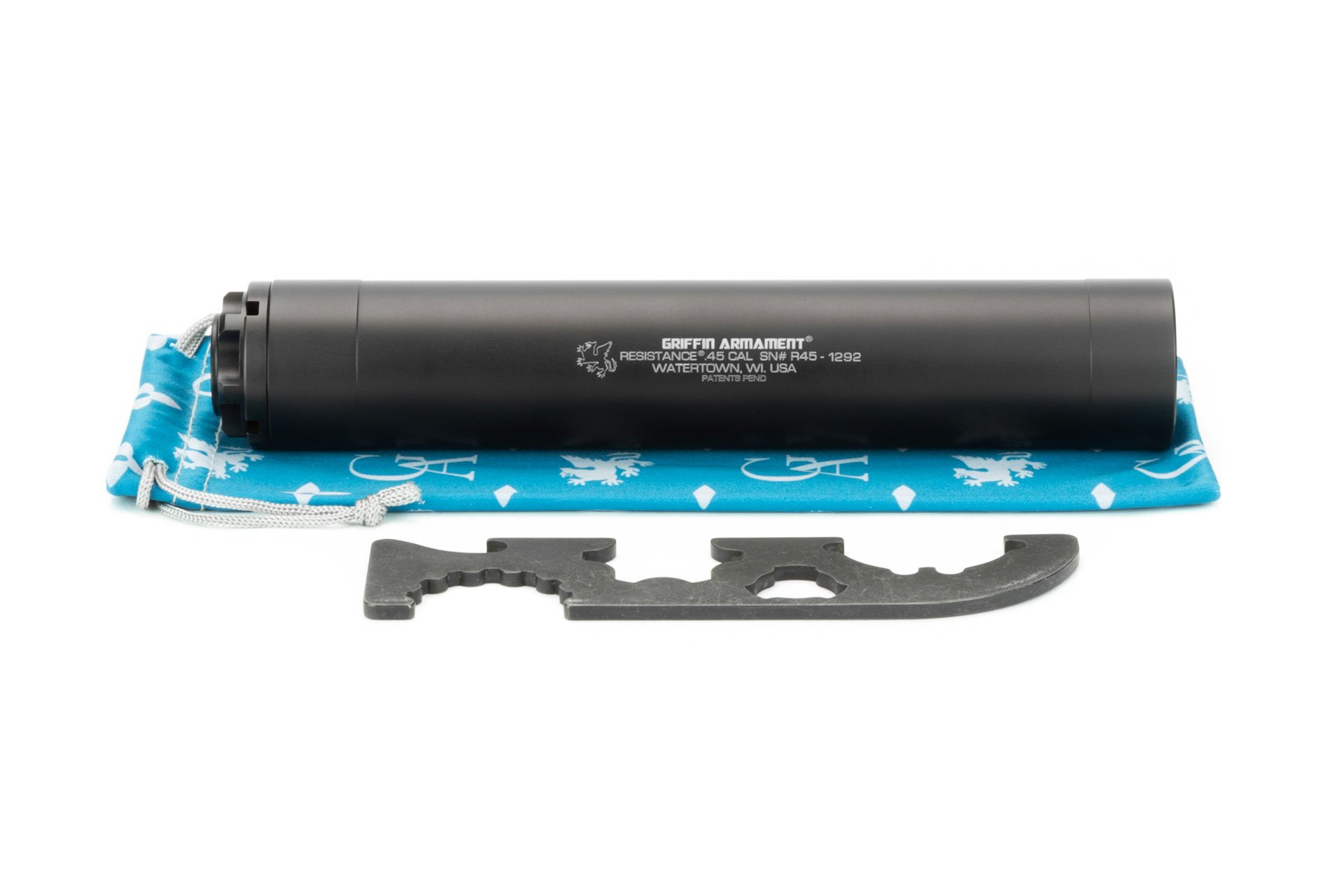 Griffin Armament Resistance 45 .45 Cal QD Suppressor - Black