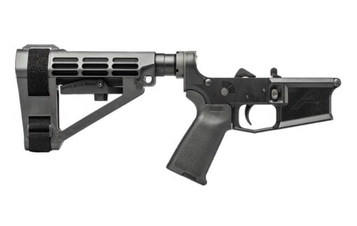 Aero Precision M4E1 Pistol Complete Lower Receiver w/ MOE Grip & SBA4 Brace - Anodized/Black -