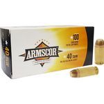 Armscor 40S&W ARM50316 180 Grain Full Metal Jacket Ammunition – 1200rd Case