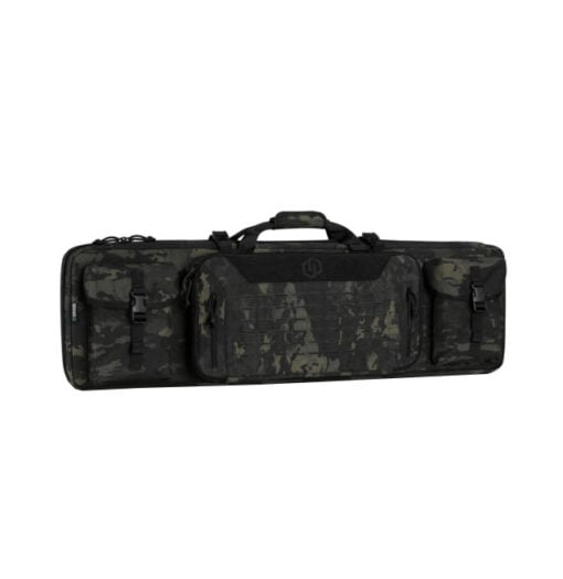 Savior Equipment Urban Warfare Double Rifle Bag - Suitable for Rifle Shotgun, w/ Backpack Strap, 42" Long - Black Multicam