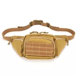 Durable Custom Tactical Fanny Pack for Men Concealed Carry Belt Bumbag Waist Bag - Tan - 