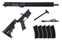 NBS 16″ 5.56 NATO Midlength Nitride M-LOK Builders Kit w/ 5 Magazines