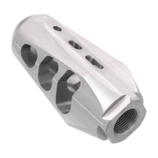 Tyrant Designs TD-CB223 CyberBrake-Compensating Muzzle Brake - Raw Steel