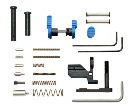 Armaspec AR-10 Gun Builders Stainless Lower Parts Kit - Blue - AR15 Discounts
