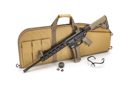 Smith  Wesson MP 15 165 22LR 25Rd SemiAuto Rifle wBag  HearingEye Protection  FDE