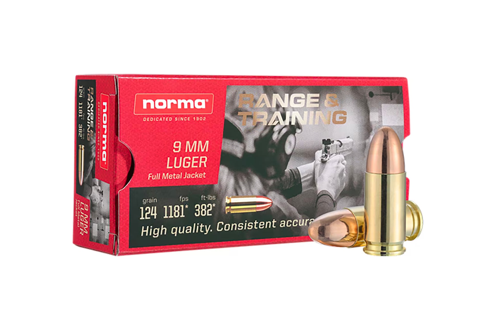 Norma 9mm Luger 124gr FMJ – 50rd