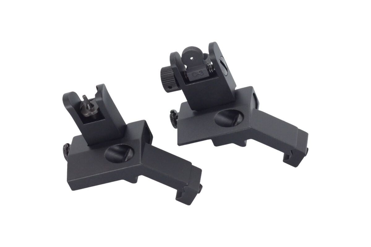 20289 - NBS Aluminum 45 Degree Offset Flip-Up Sight Set - AR15Discounts