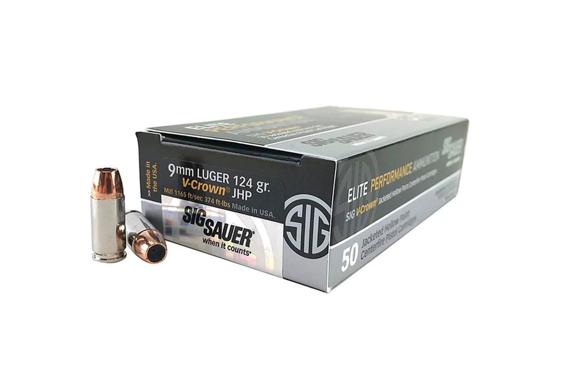 sig-sauer 9mm Luger V-CROWN – 50rd