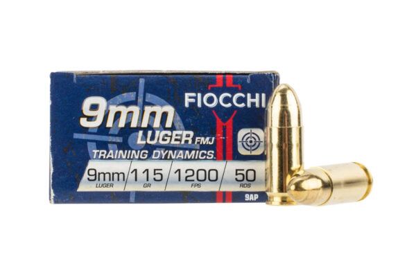 BLACK FRIDAY DEAL!!  Fiocchi 9AP 9mm Luger 115gr Full Metal Jacket Ammo – 50 round box