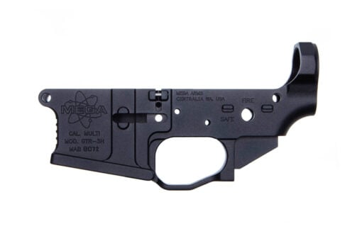 MEGA Arms AR-15 Billet GTR-3H Ambidextrous Stripped Lower Receiver - 