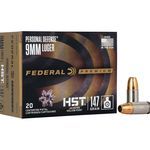 Federal Premium 9MM 147 Grain Jacketed Hollow Point Ammo Handgun Ammo – 20 Rounds