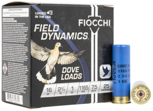 AR15 Discounts Fiocchi 16GT75 Field Dynamics Dove & Quail 16 Gauge 2.75" 1 oz 1165 fps 7.5 Shot Shotgun Ammo - 25 Rounds - $17.99 at AR15 Discounts