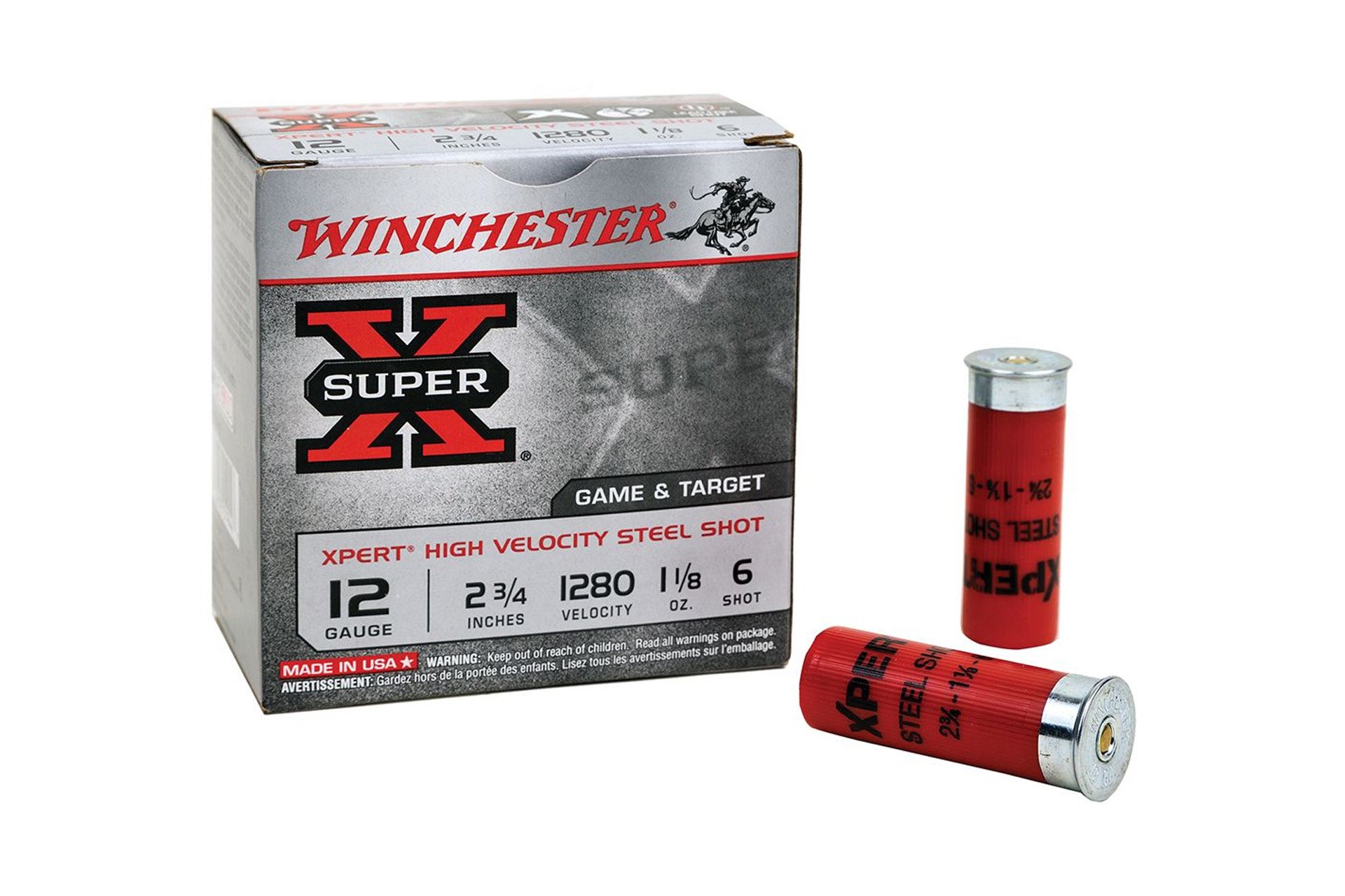 Winchester Super-X Steel Shot 28 Gauge 2.75" 5/8oz #6 Ammo Shotgun Ammo - 25 Rounds