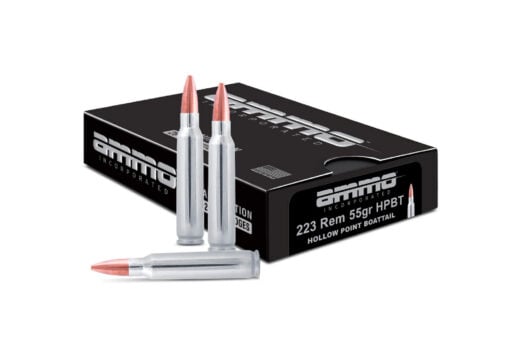 Ammo Inc. .223 Rem 55gr Barnes HP Nickel Rifle Ammo - 200 round case