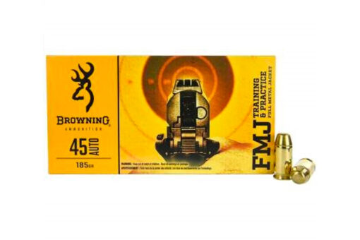 Browning 45 Auto Training & Practice B191800452 185 Grain FMJ Ammo Handgun Ammo - 50 Rounds - Browning
