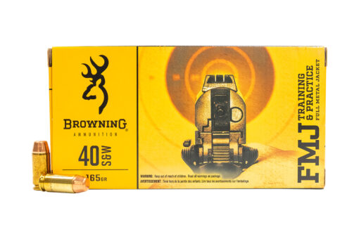 Browning 40 S&W Training & Practice B191800402 165 Grain FMJ Ammo Handgun Ammo - 50 Rounds - AR15 Discounts