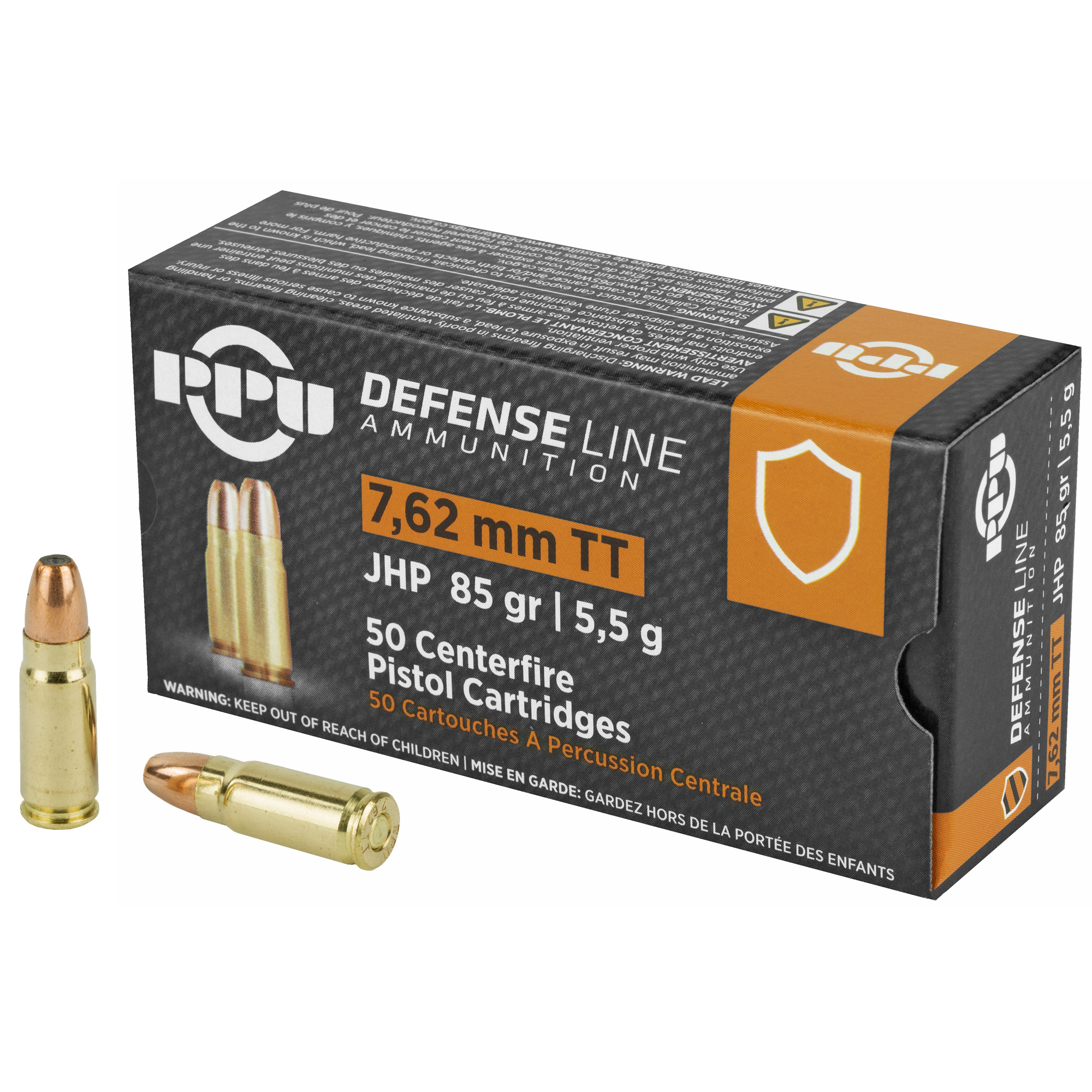 PPD7T - PPU PPD7T Defense 7.62x25mm Tokarev 85 gr Jacketed Hollow