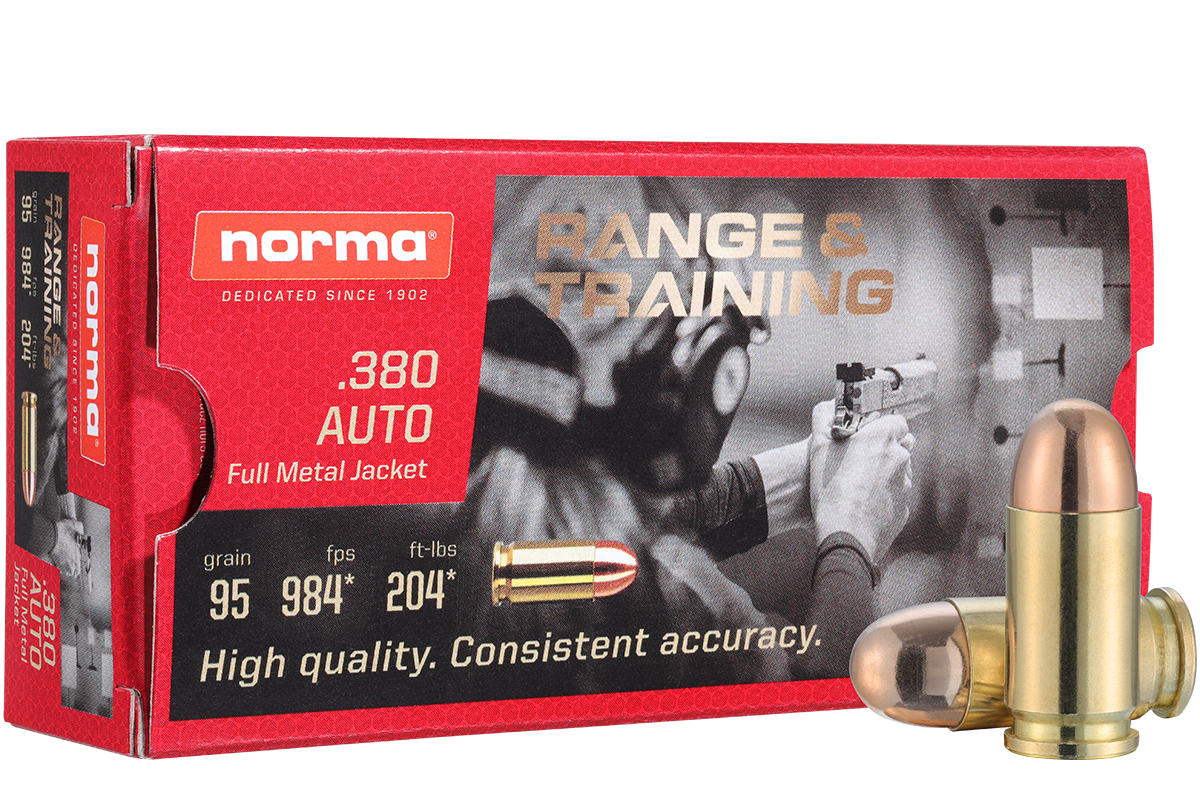 norma .380 ACP 95gr FMJ – 50rd