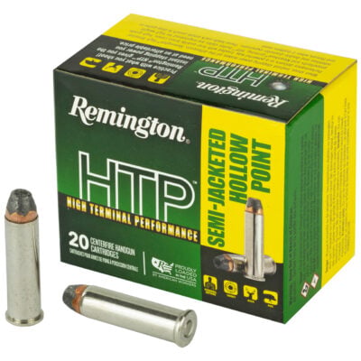 Remington HTP .357 Magnum Ammunition 158 Grain SJHP 1235 FPS Handgun Ammo - 20 Rounds
