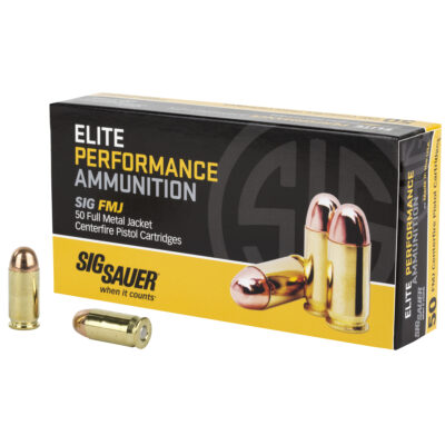 Sig Sauer Elite Performance Ball 45 ACP 230 Grain Full Metal Jacket Handgun Ammo - 50 Rounds