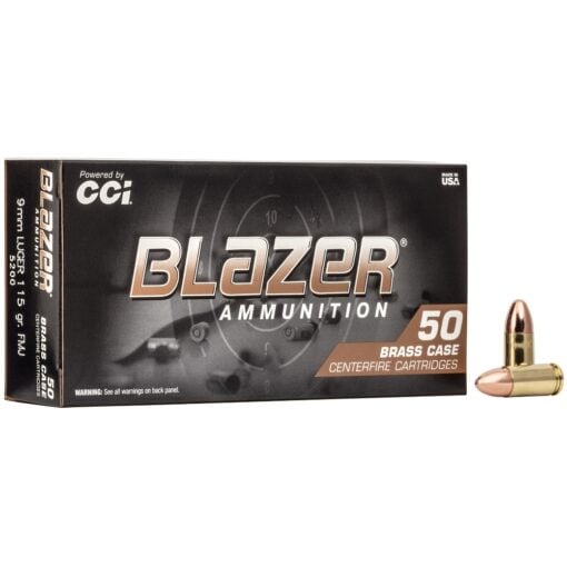 AR15 Discounts Blazer Ammunition Blazer Brass 9mm 115 Grain Full Metal Jacket Handgun Ammo - 50 Rounds - $13.99 at AR15 Discounts