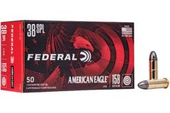 Federal, American Eagle, 38 Special, 158 Grain, Lead Round Nose, 50 Round Box
