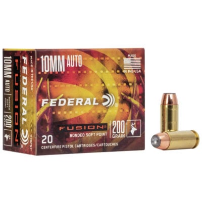 Federal Fusion 10MM 200Gr Soft Point Handgun Ammo - 20 Rounds