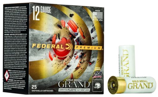 Federal Gold Medal Grand 12 Gauge Ammunition 2-3/4 #7.5 Lead Shot 1-1/8oz Shotgun Ammo - 25 Rounds - AR15 Discounts