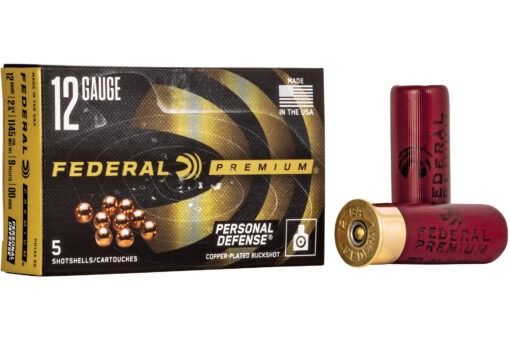 Federal Personal Defense 12 Gauge 2.75 00 Buck Buckshot 9 Pellets Shotgun Ammo - 5 Rounds - AR15 Discounts