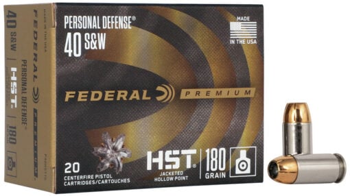 Federal Ammunition Premium HST .40 S&W 180 Grain JHP 029465094454 Handgun Ammo - 20 Rounds - AR15 Discounts