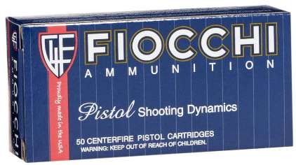 Fiocchi Ammunition Centerfire Pistol 380ACP 95 Grain FullMetal Jacket Handgun Ammo - 50 Rounds