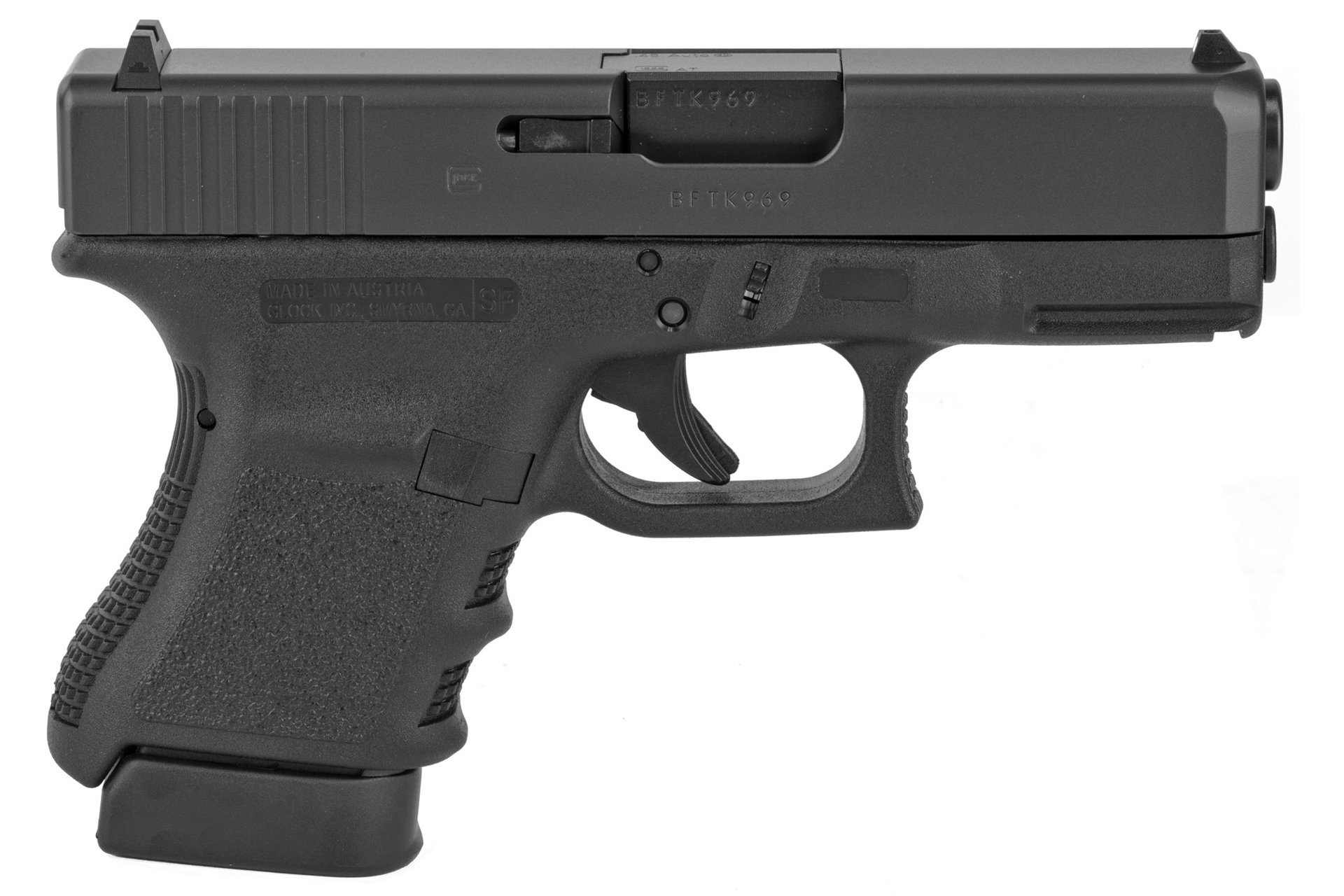 Glock, 30SF Gen3 Striker Fired 3.78" 45ACP 10rd Sub-Compact Semi-auto Pistol - Black